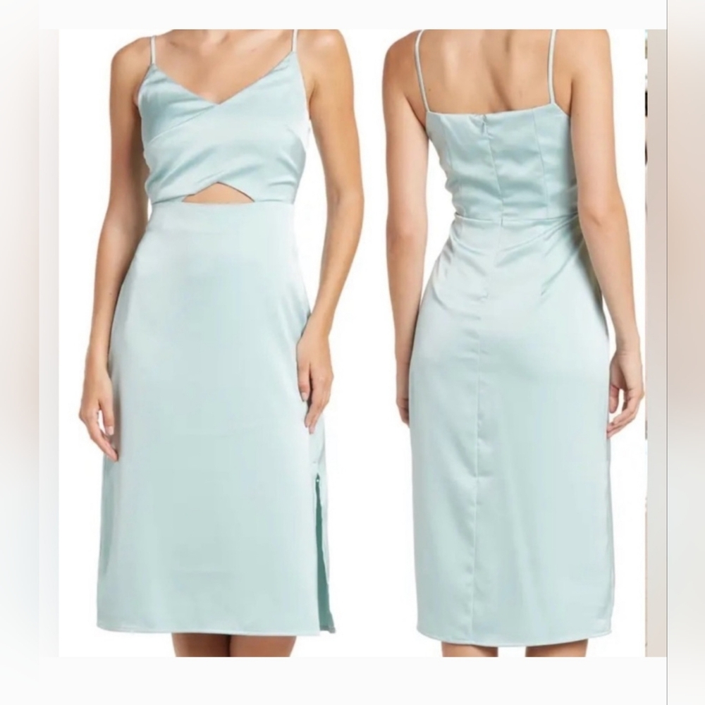 Sam Edelman Satin Slip Dress in Mint Size 6